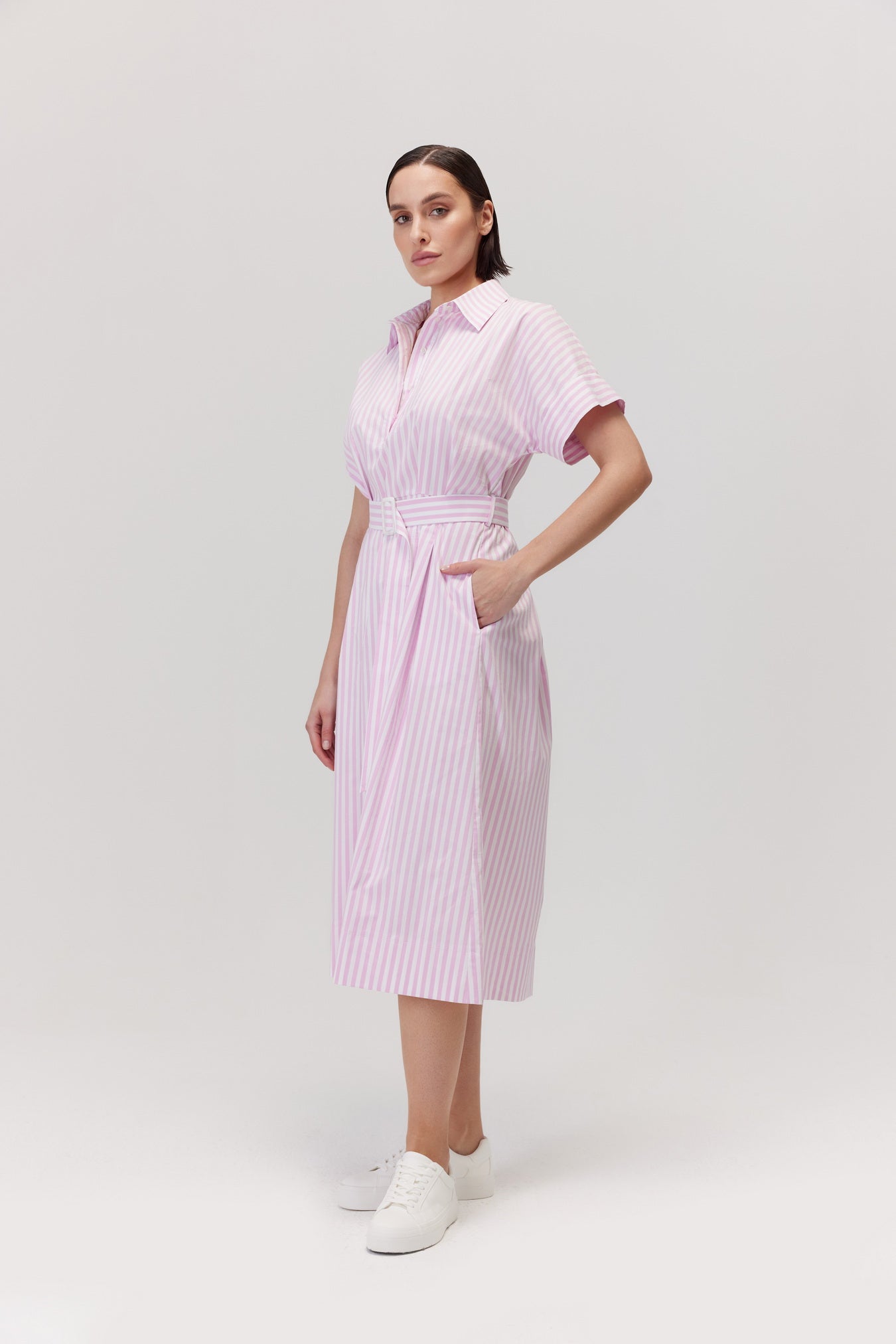 Inori Pink Midi Dress