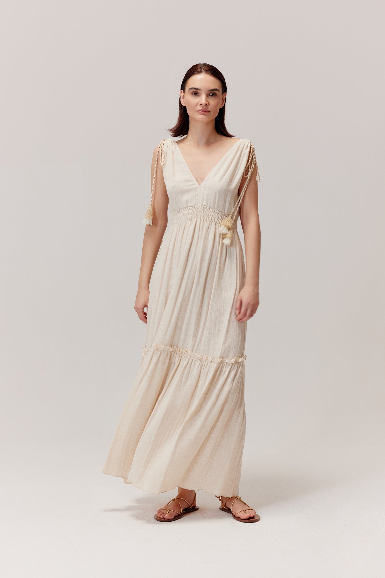 Palmera Beige Boho Dress
