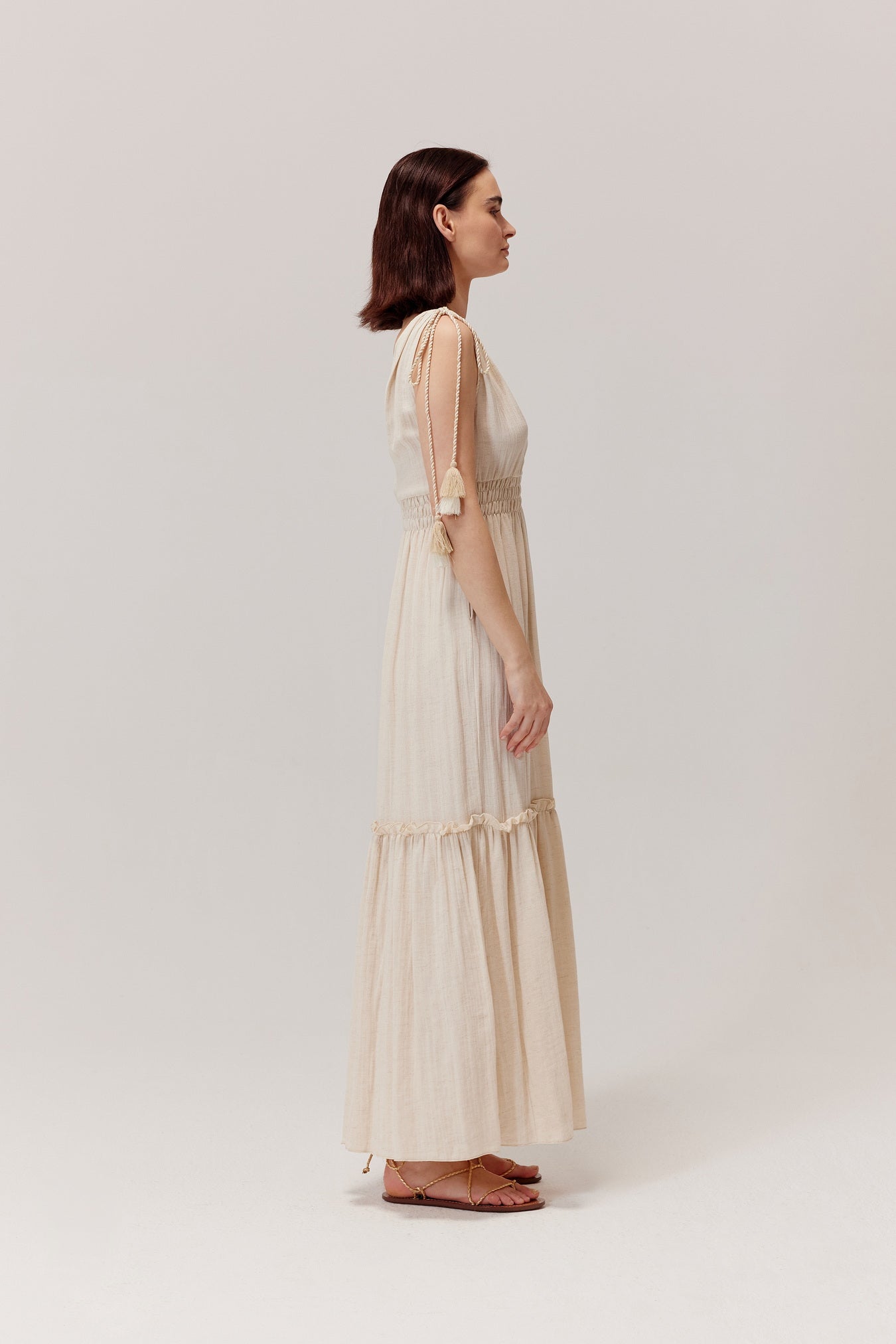 Palmera Beige Boho Dress