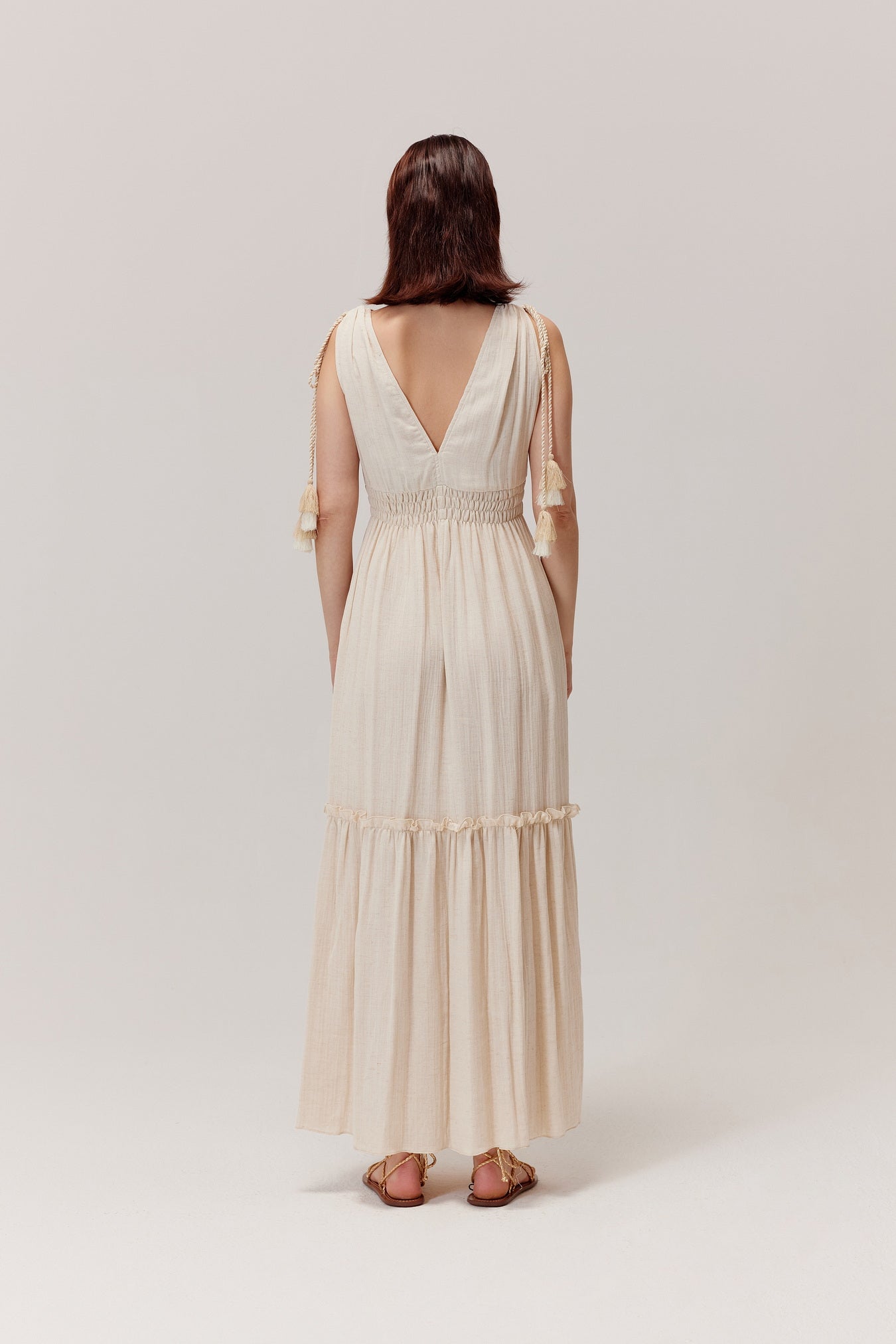 Palmera Beige Boho Dress