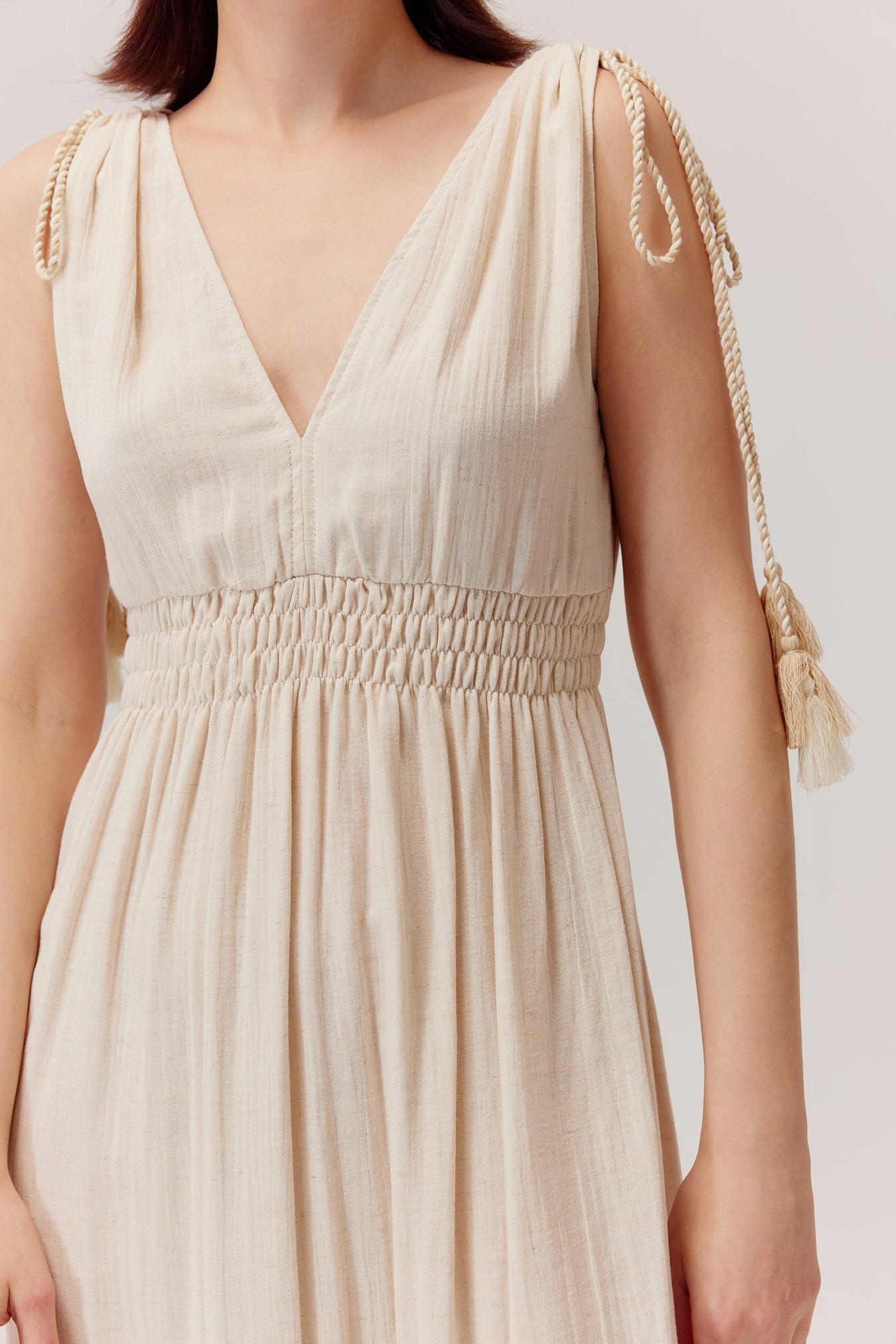 Palmera Beige Boho Dress