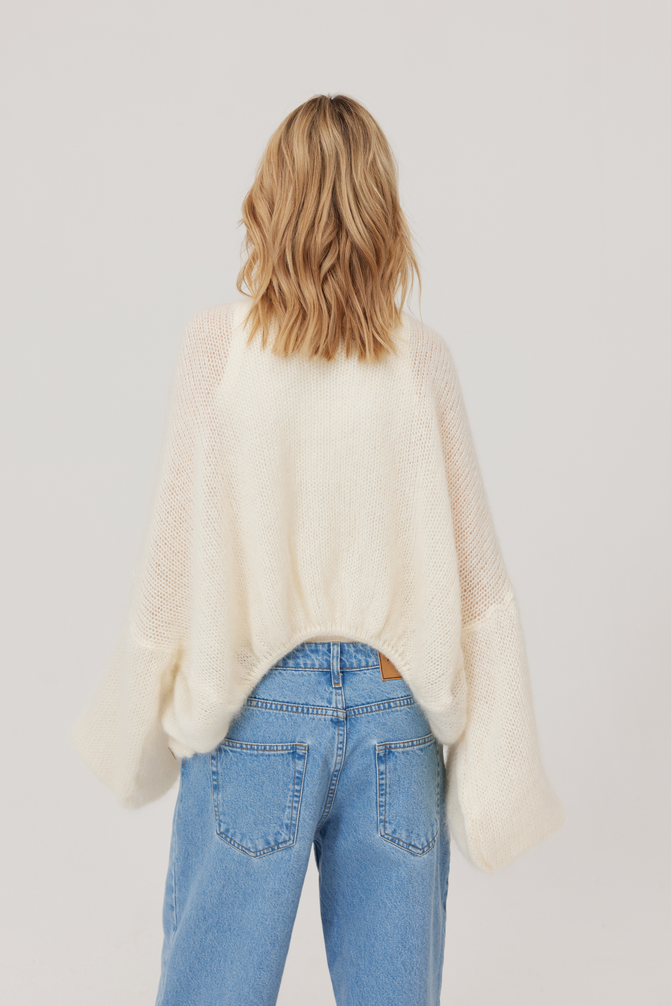 Harington Ecru Mohair Sweater