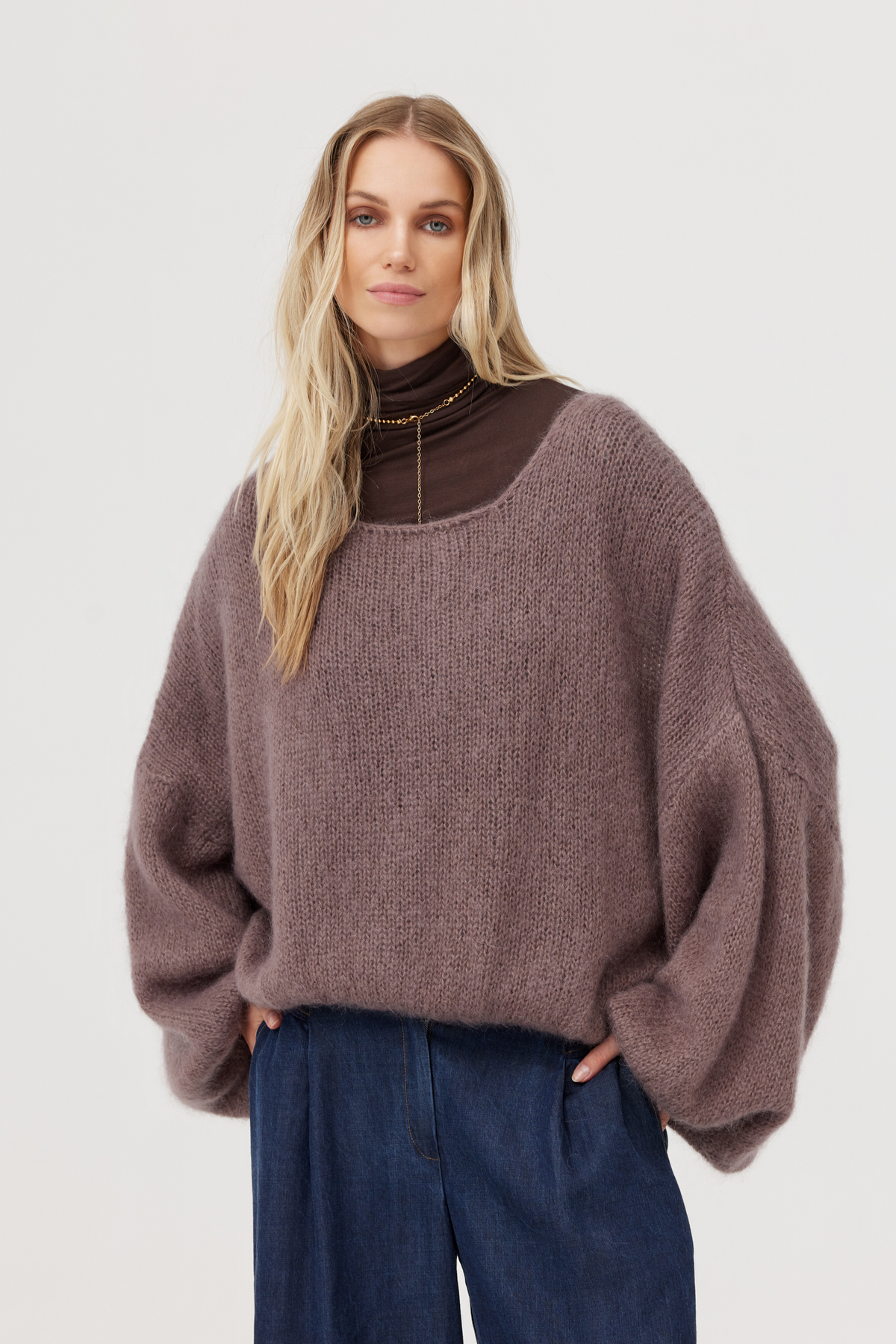 Harington Mocha Mohair Sweater