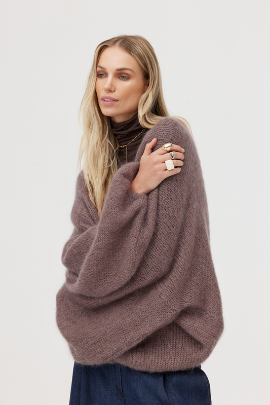 Harington Mocha Mohair Sweater