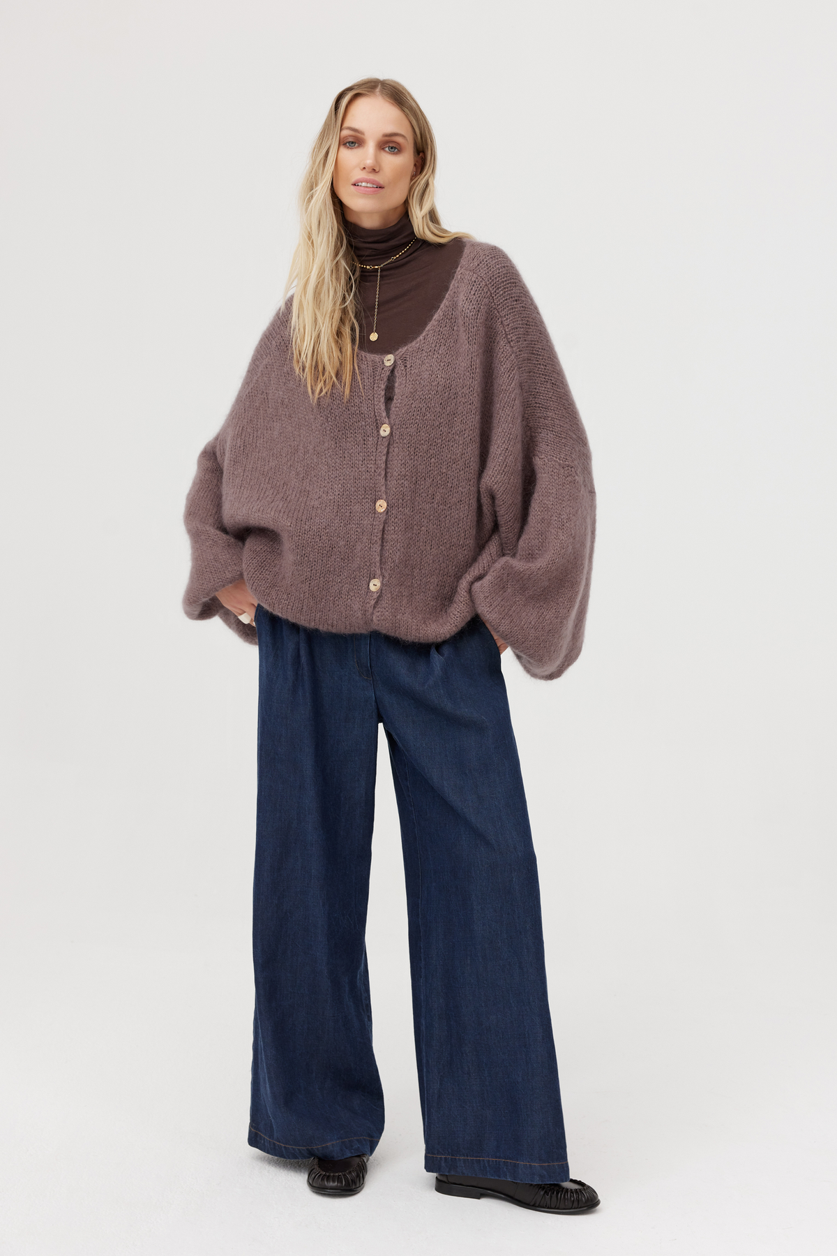 Harington Mocha Mohair Sweater