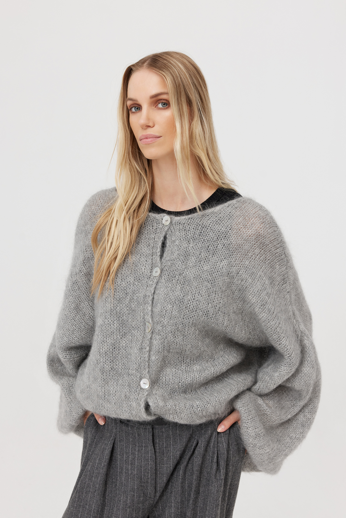 Harington Mohair Sweater Grey