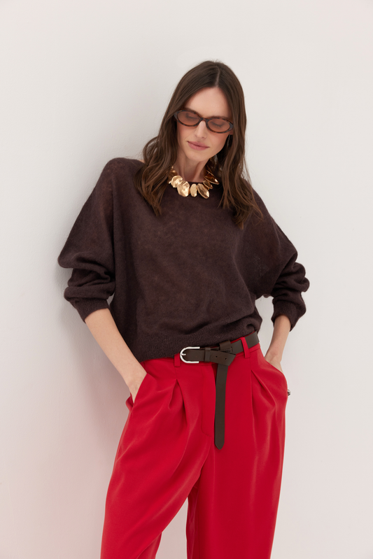 Alpaca Sweater Kelly Brown
