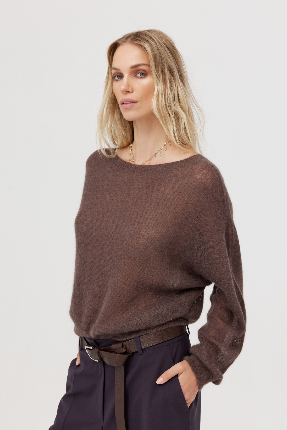 Kelly Mocha Alpaca Sweater