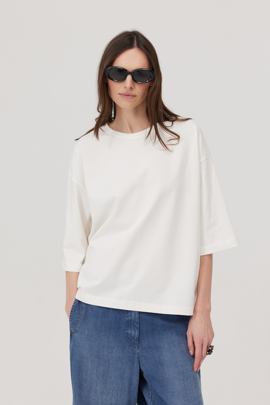 Malm Ecru Cotton T-Shirt