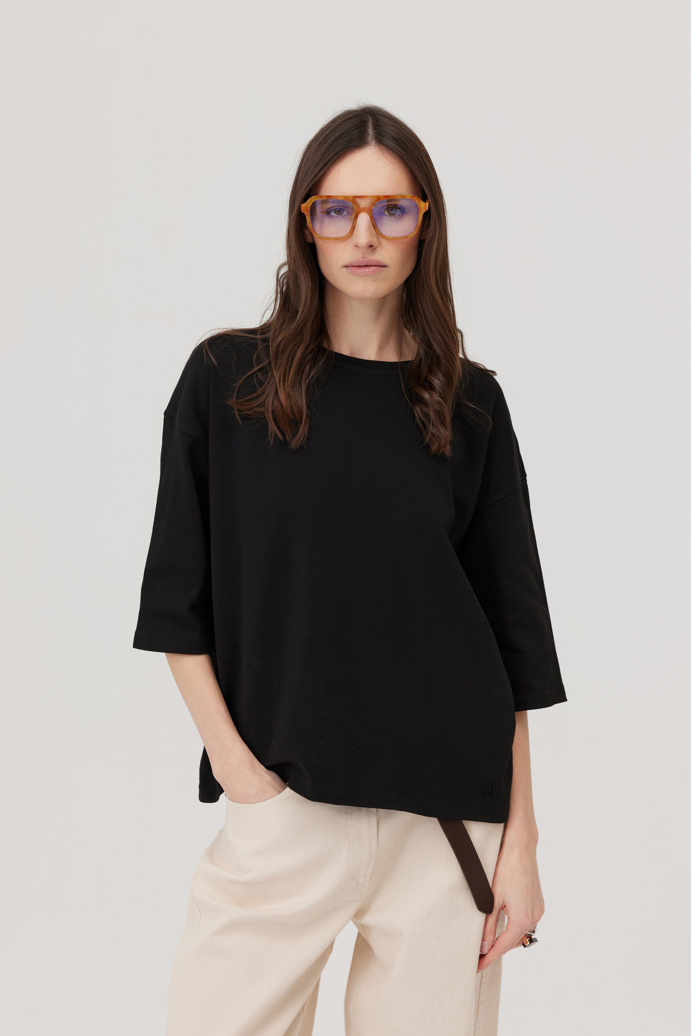 Malm Black Cotton T-Shirt