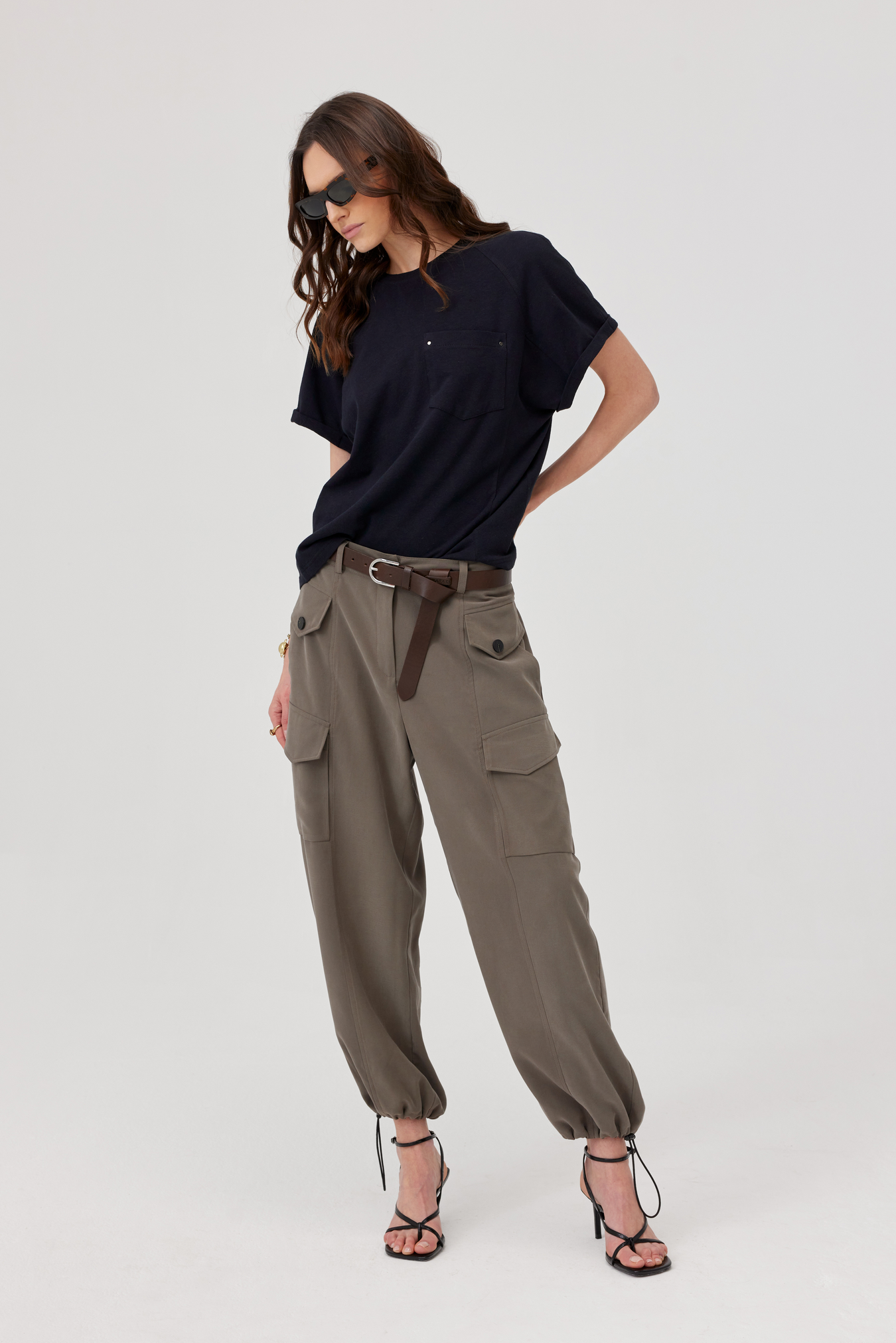 Foster Black Linen T-Shirt