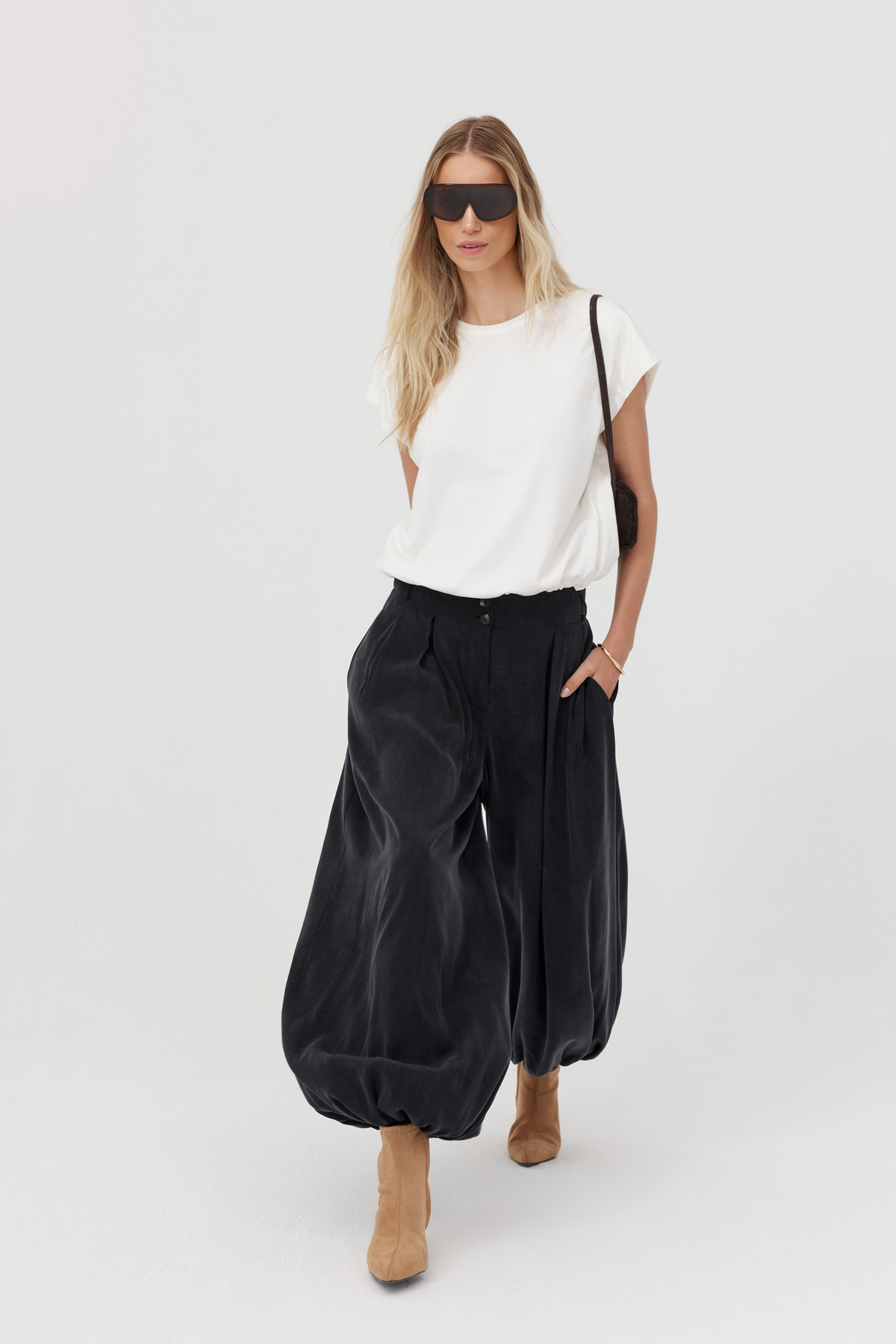 Farrell Black Harem Trousers
