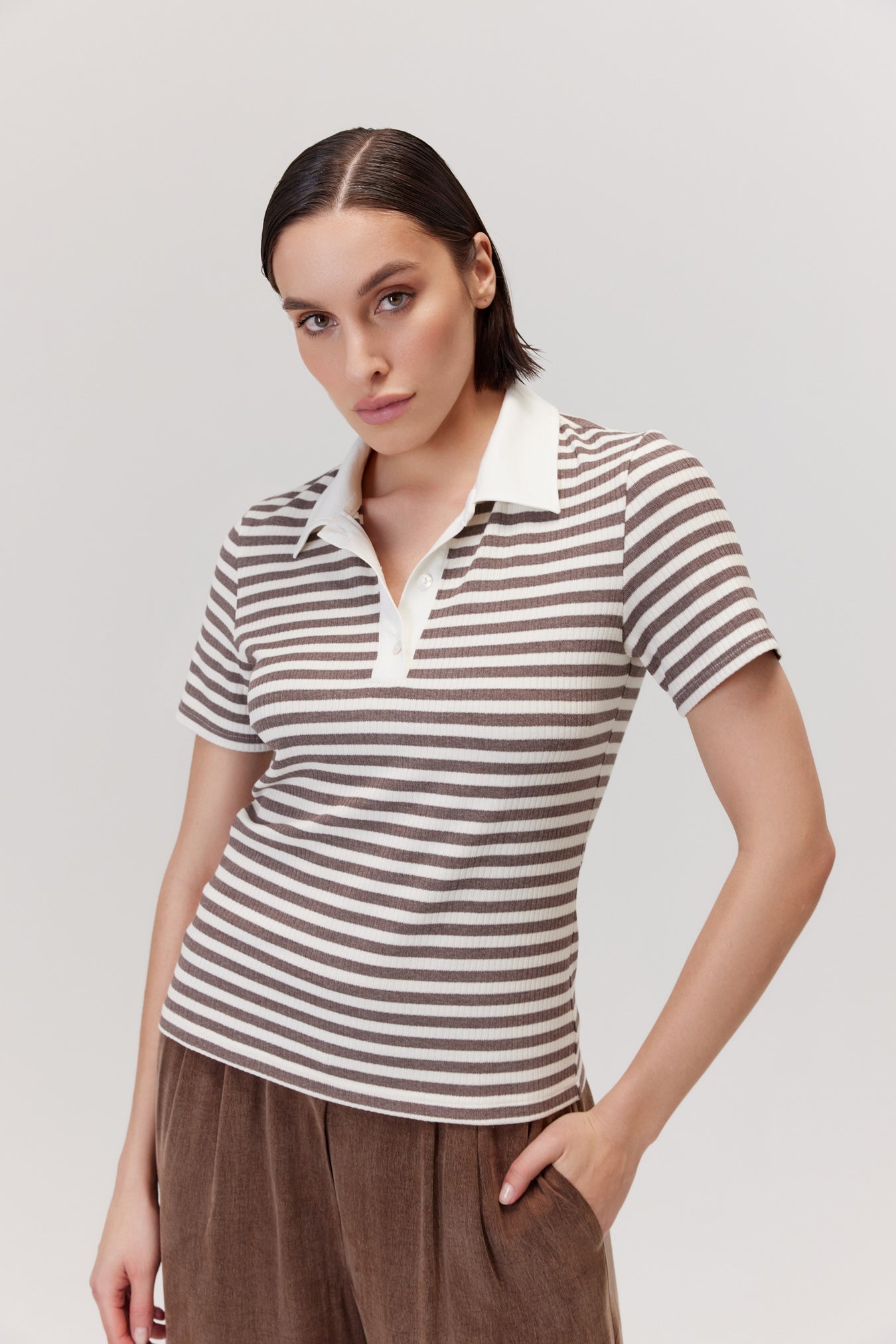 Nees Brown Polo Shirt