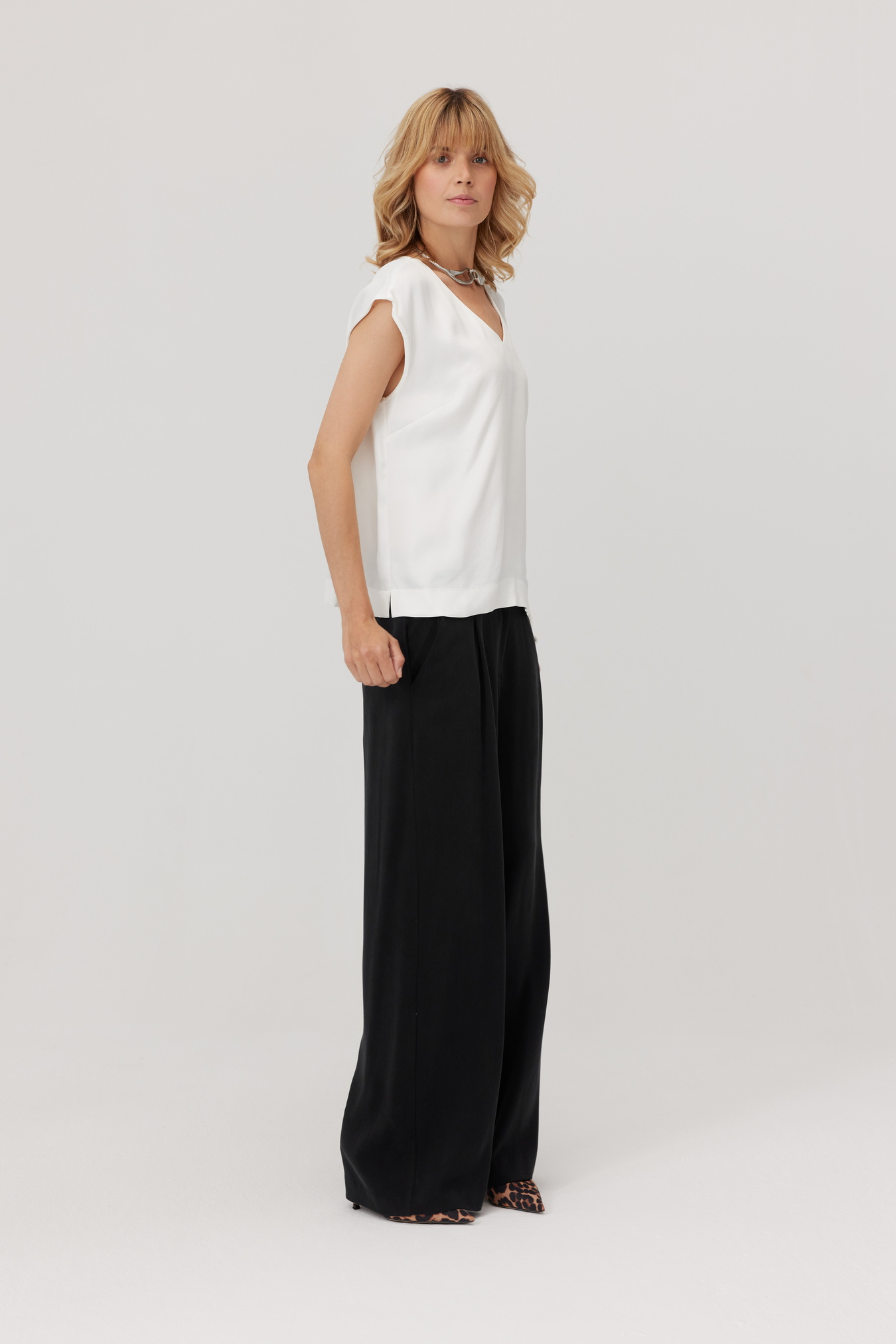 Aylin White Viscose Top