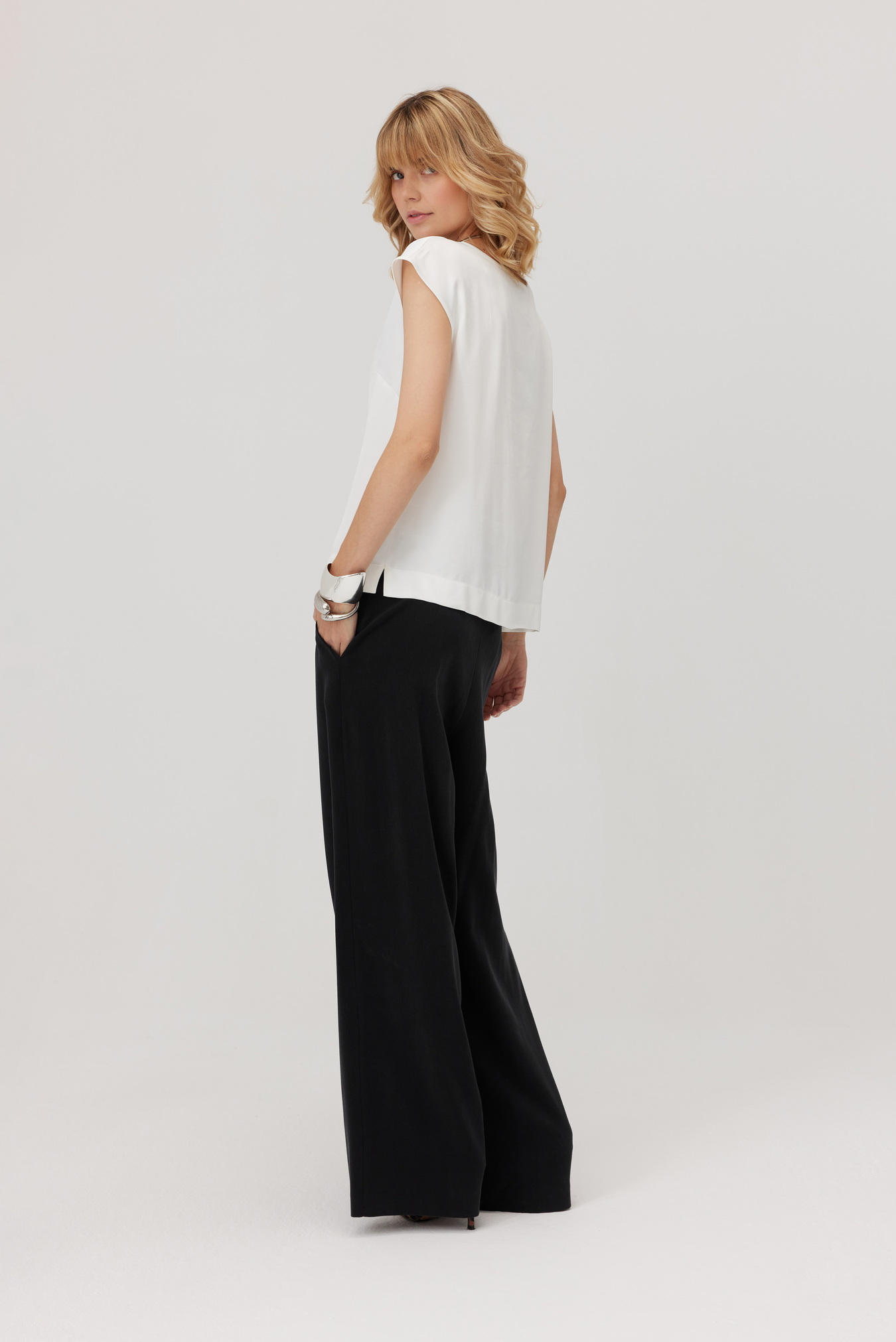 Aylin White Viscose Top