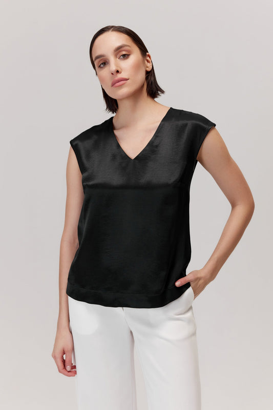 Aylin Viscose Top Black