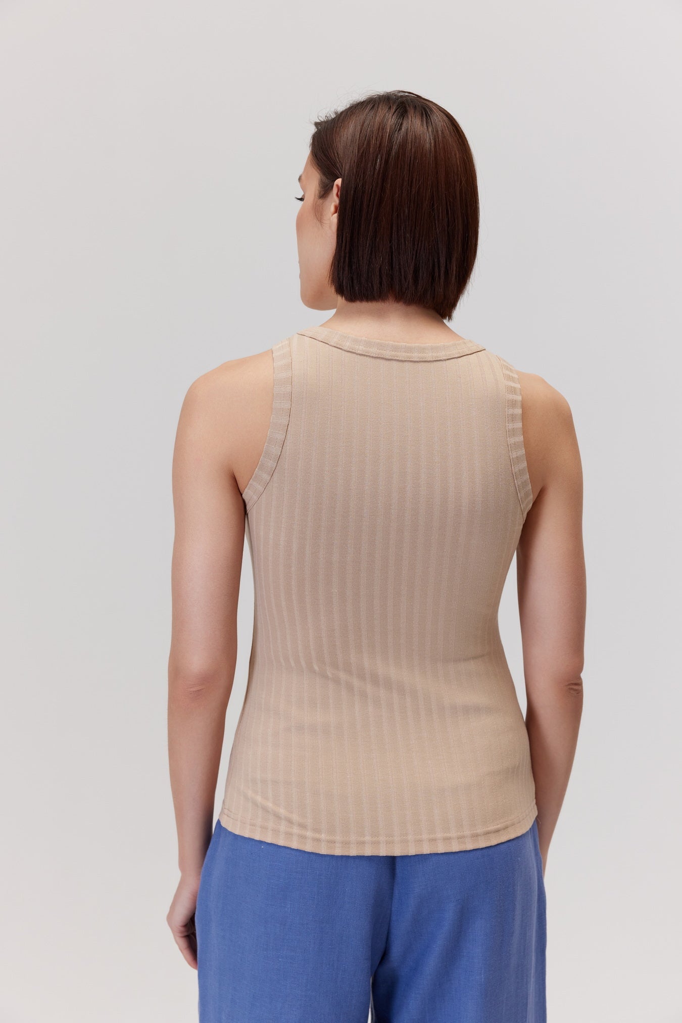 Basic Boxer Top Beige