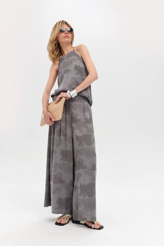 Flam Palazzo Trousers Grey