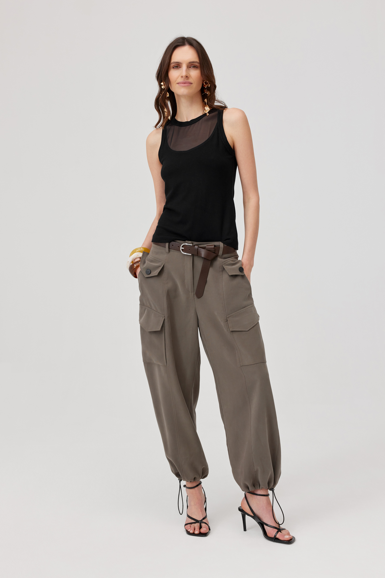 Rino Khaki Cargo Trousers