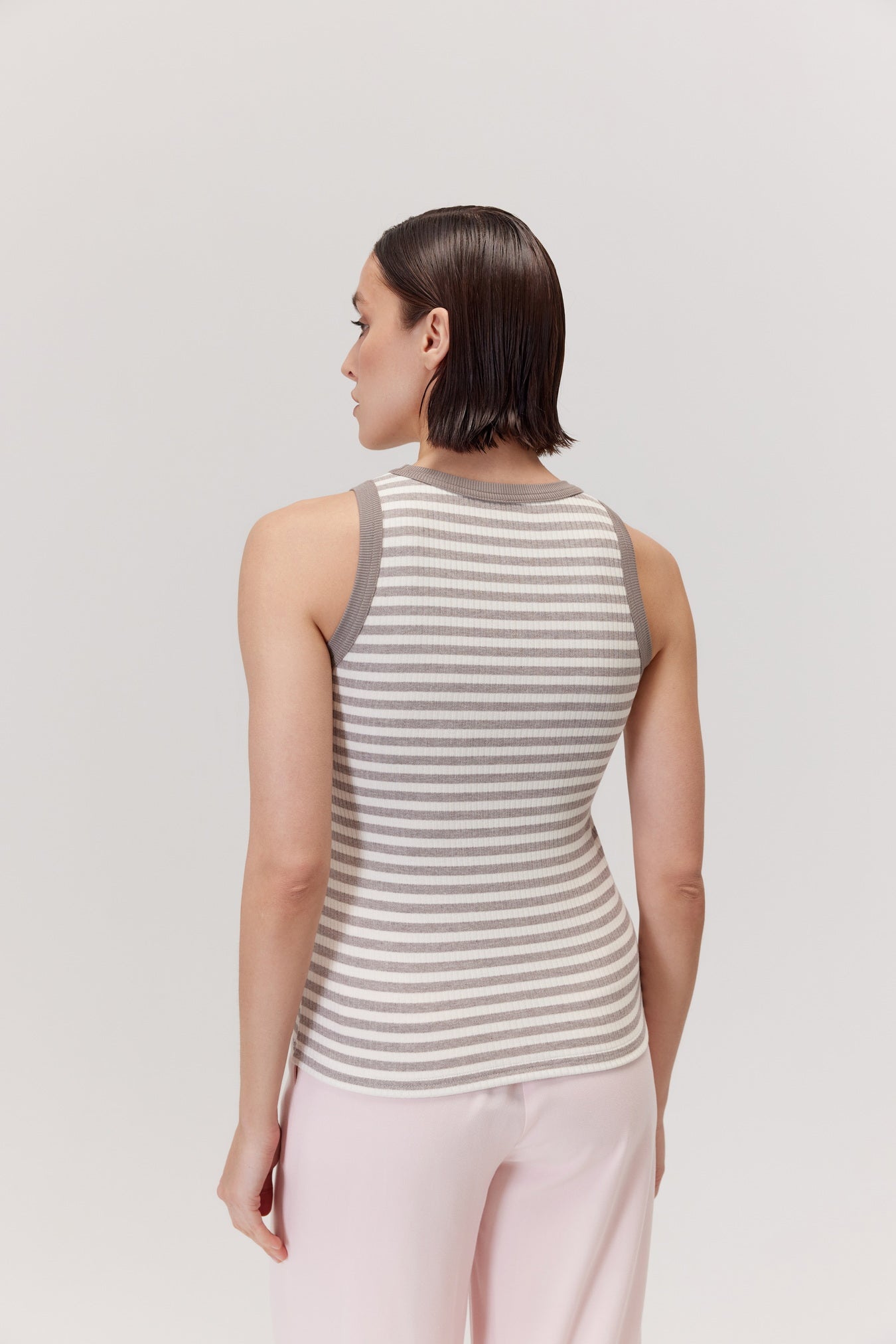 Neso Top Gray Stripes