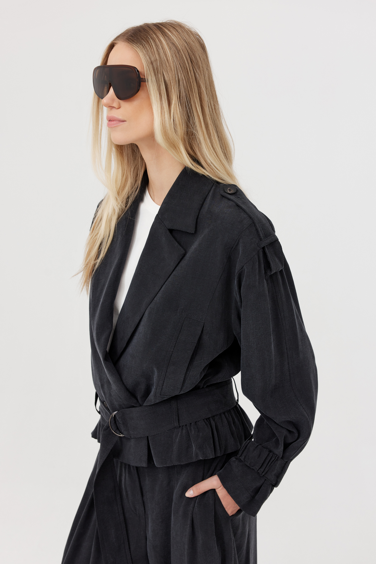 Farrell Black Lyocell Jacket