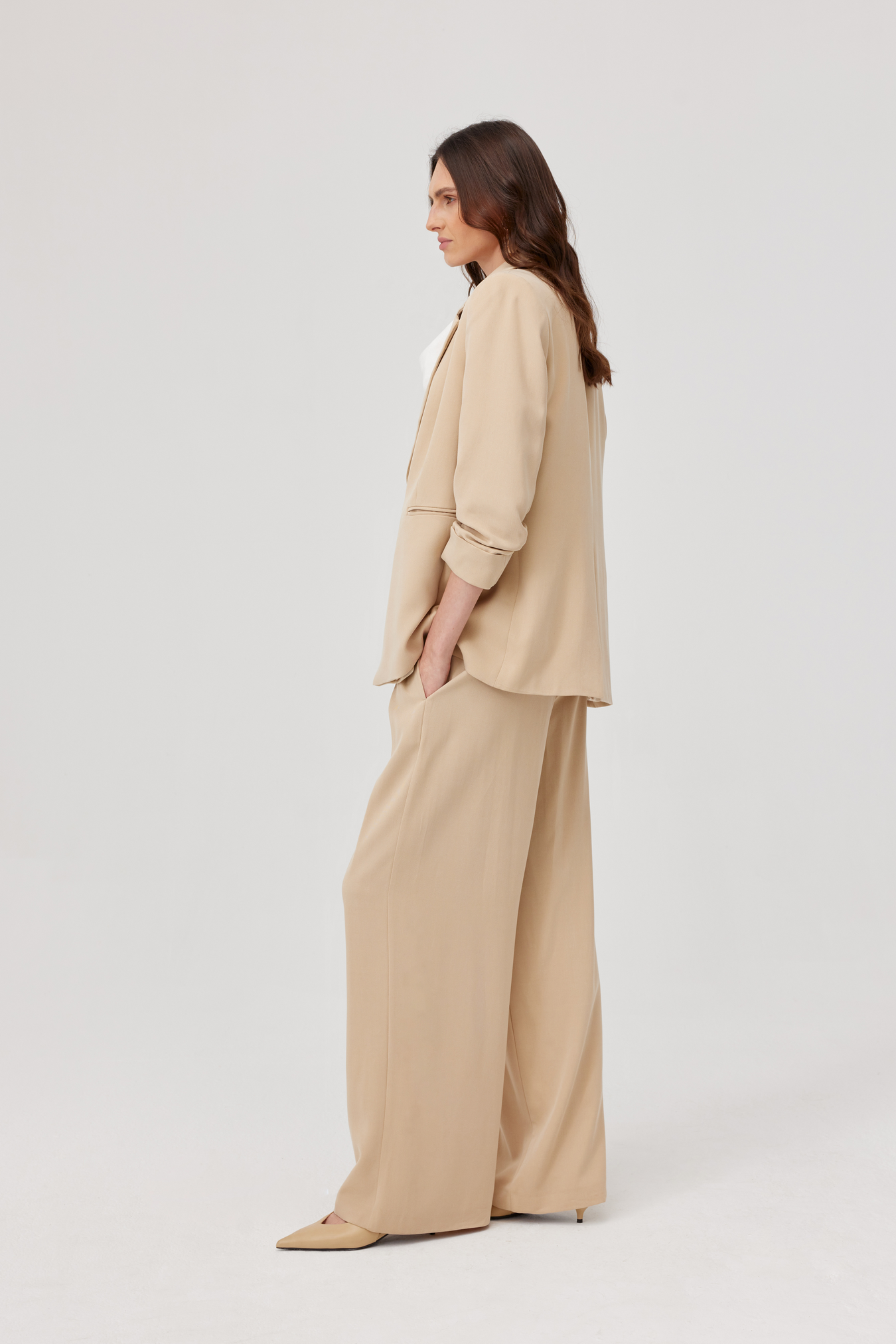 Edgar Beige Suit Trousers