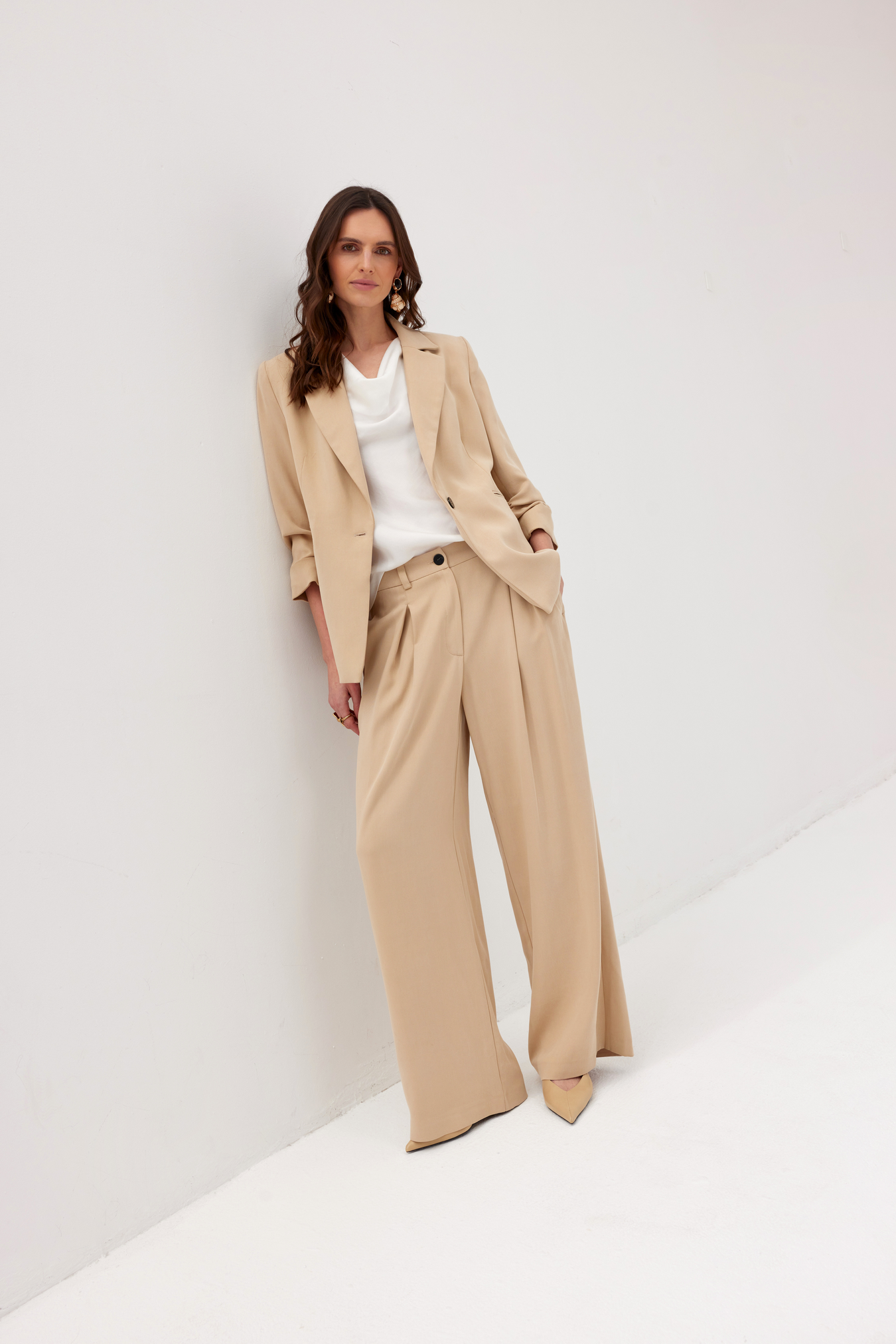 Edgar Beige Suit Trousers
