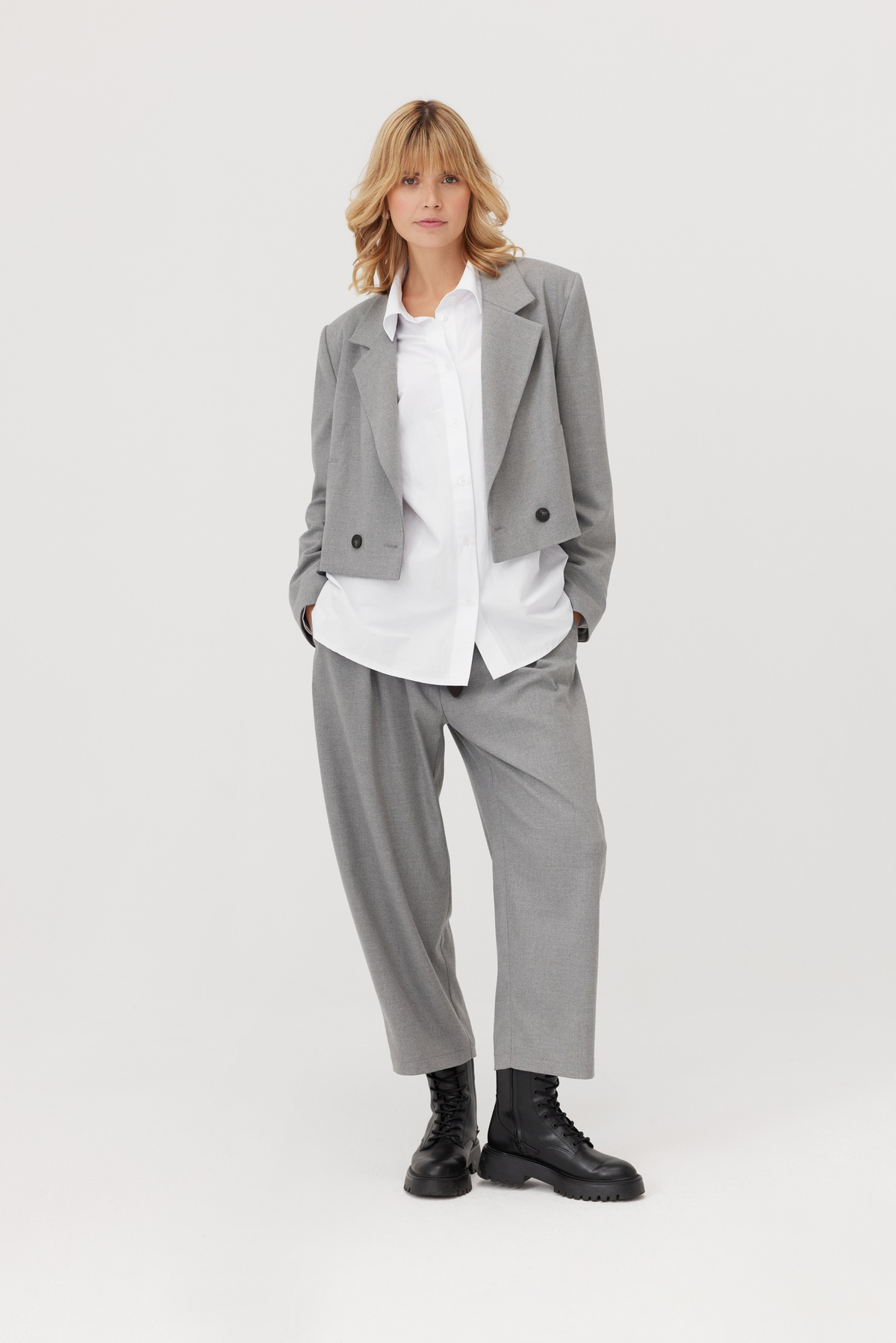 Short Flap Grey Jacket