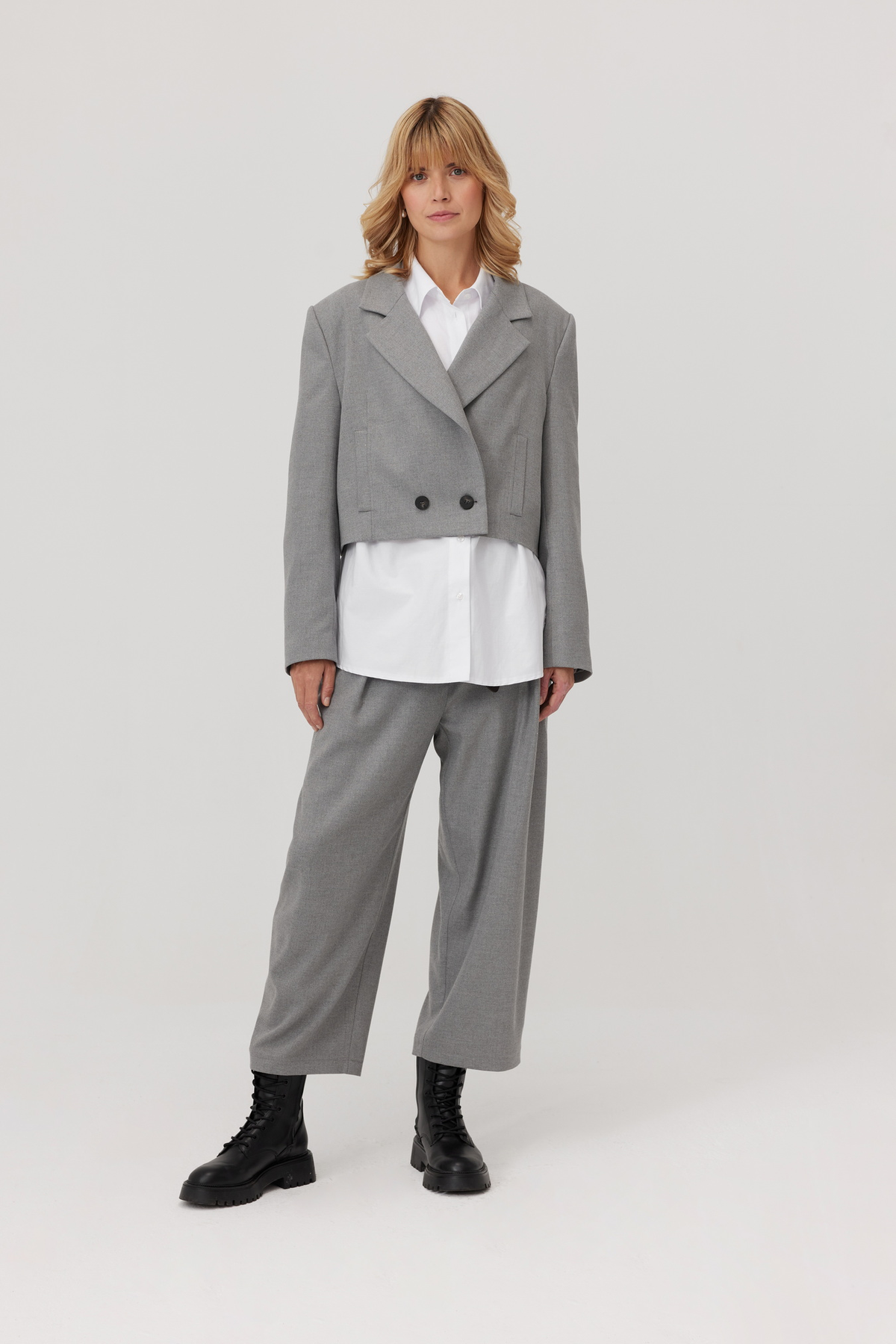 Short Flap Grey Jacket