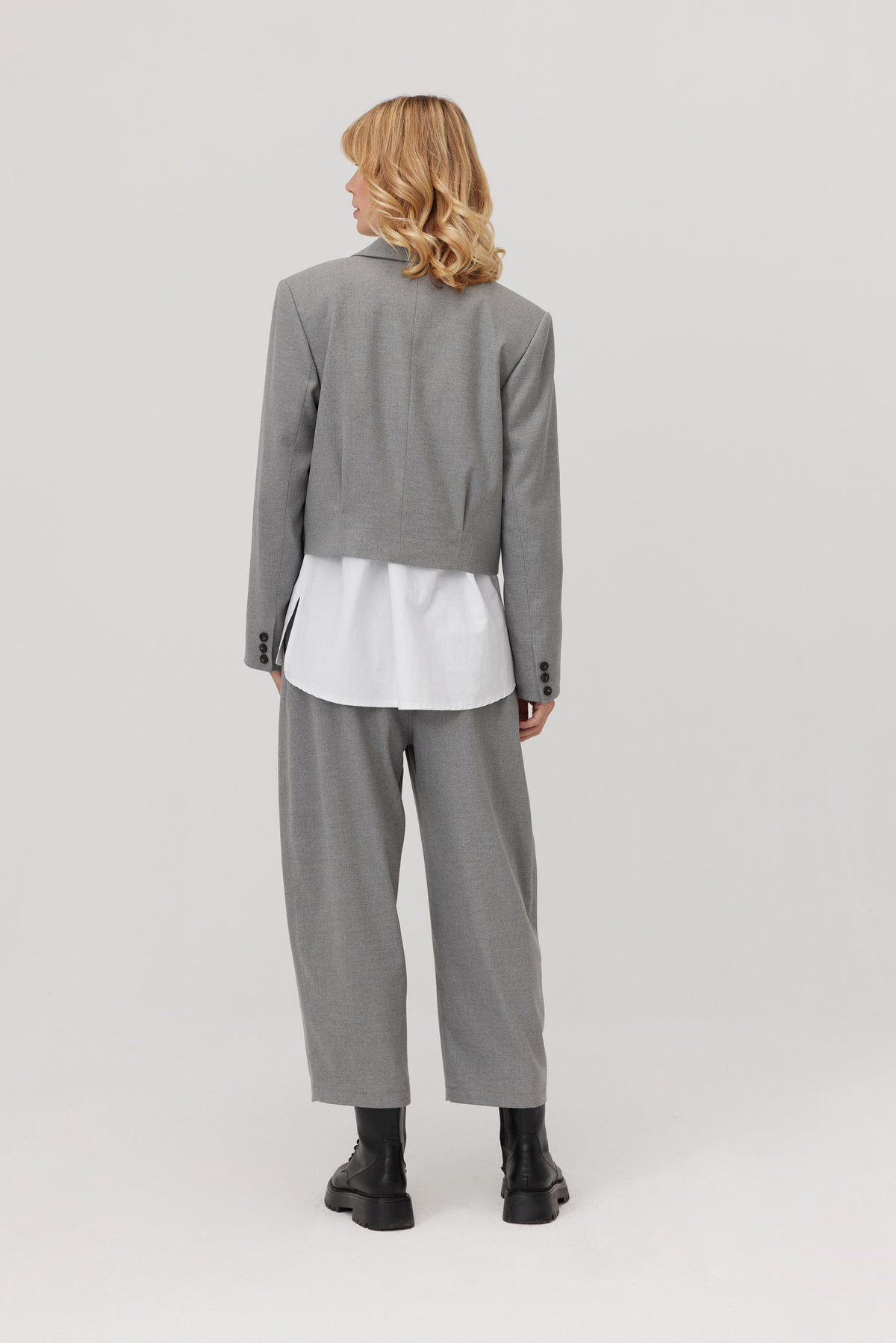 Short Flap Grey Jacket