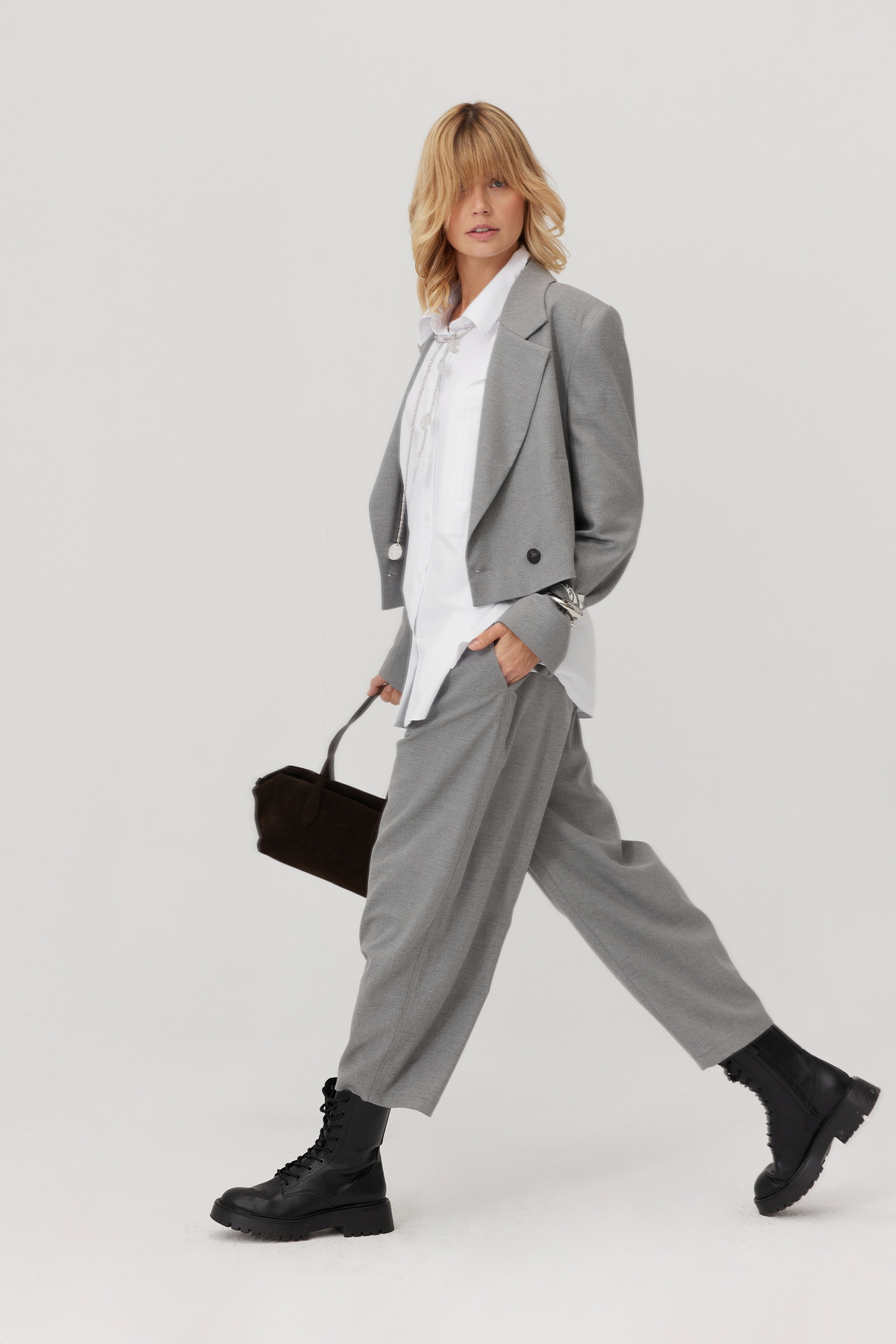 Short Flap Grey Jacket