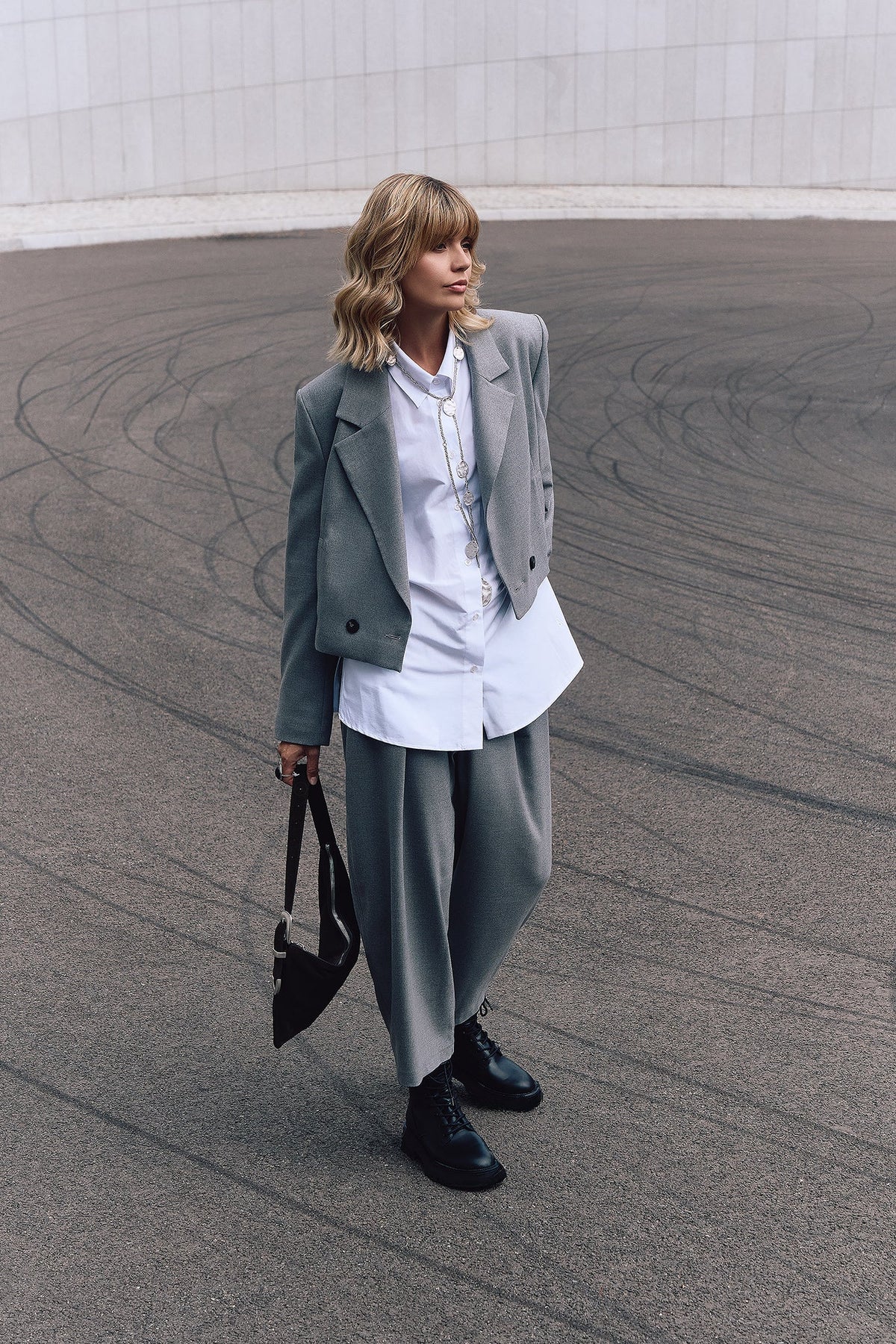 Short Flap Grey Jacket