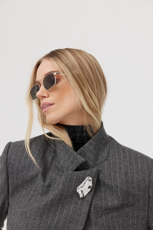 Garros Grey Wool Blazer