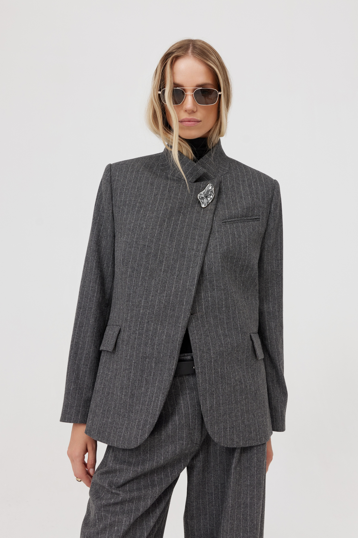 Garros Grey Wool Blazer