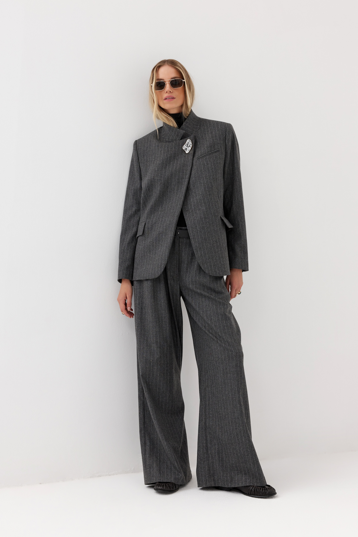 Garros Grey Wool Blazer