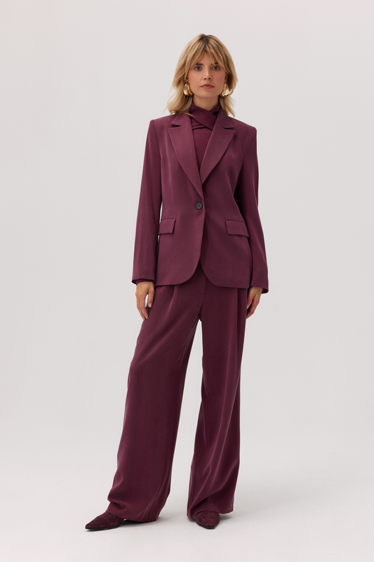 Hayden Burgundy Lyocell Jacket