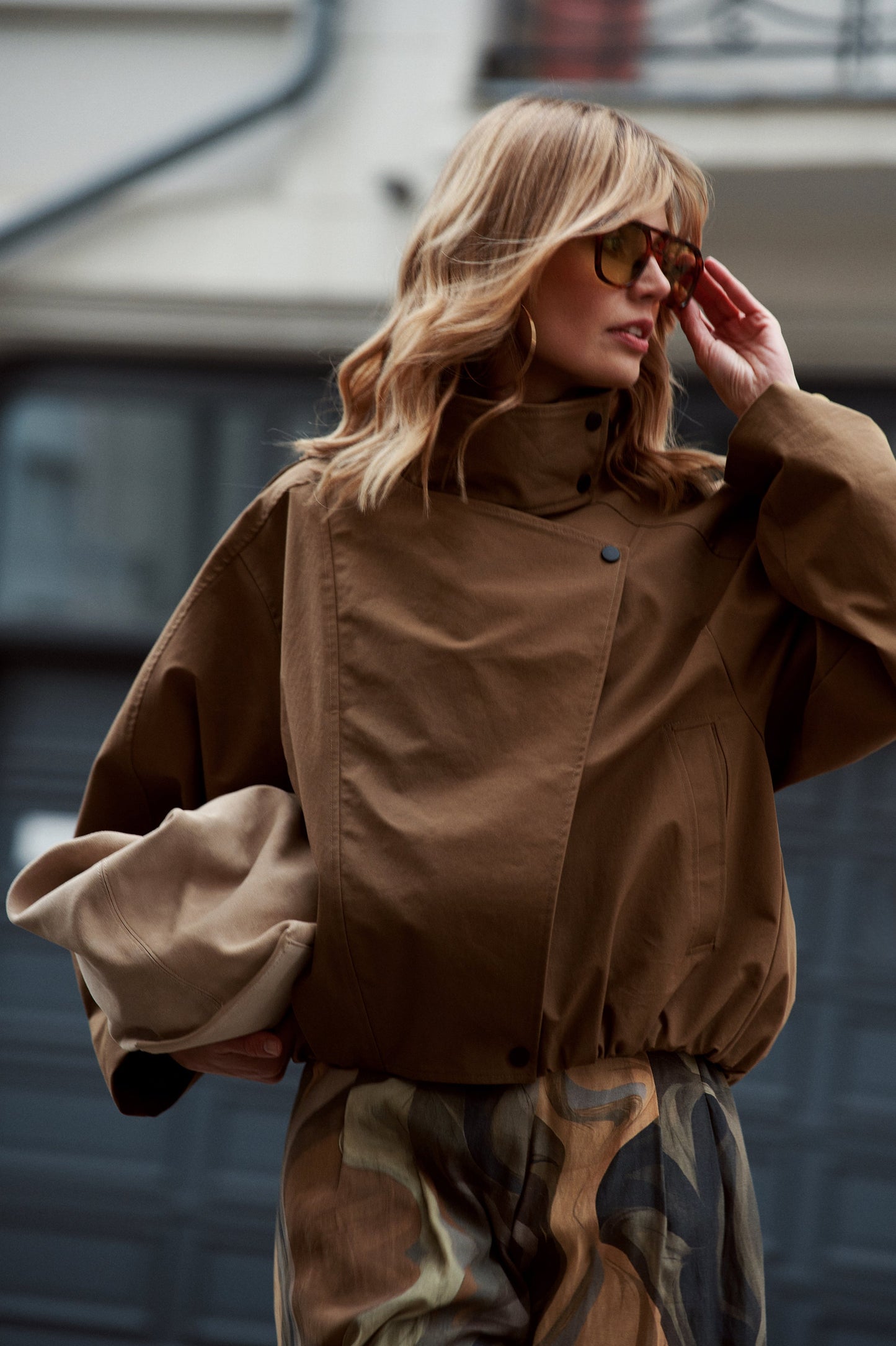Arni Oversized Olive Jacket