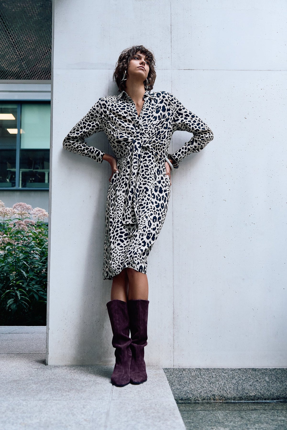 Emre Leopard Shirt Dress